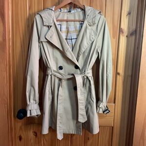 Hooded trench coat size 10 (fits like a medium)
